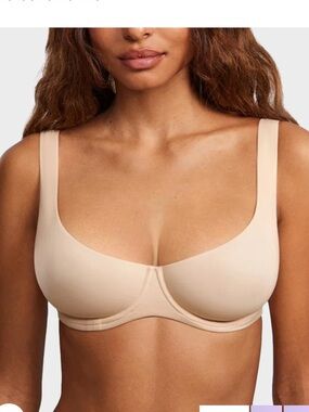 NWT Shecurve Underwire Support Seamless Unlined Balconette Bra